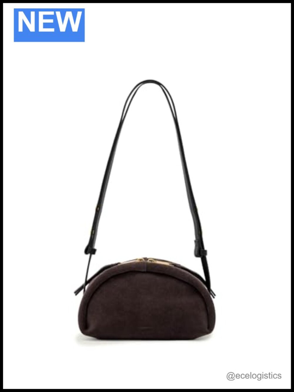 Leather Crossbody Clutch Bag with Zipper